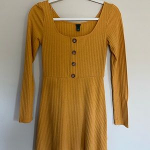 Wild Fable Yellow Long Sleeve Dress, XS